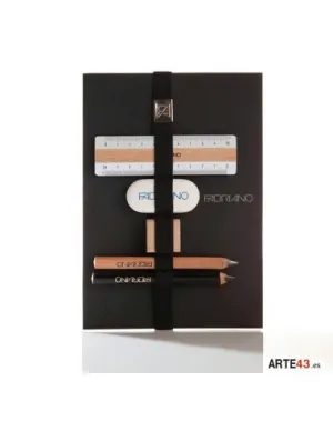 Cuaderno Fabriano Ecoqua Multifuncion Negro. Elástico