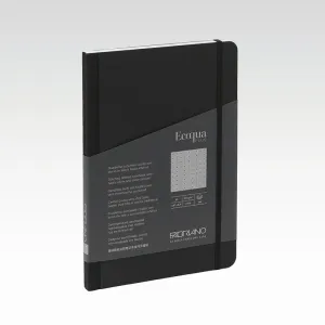 Cuaderno Fabriano Ecoqua Eq Plus Fabric Nero Dots A5