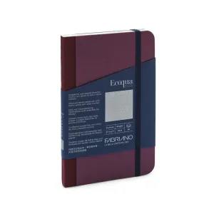 Cuaderno Fabriano Ecoqua Plus Fabric Vino Liso 9X14 90 G