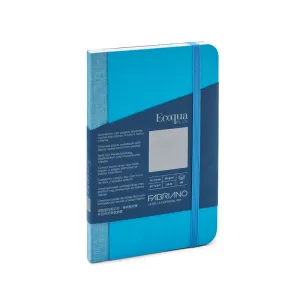 Cuaderno Fabriano Ecoqua Plus Fabric Turquesa Liso 9X14 90 G