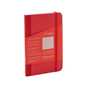 Cuaderno Fabriano Ecoqua Plus Fabric Rojo Liso 9X14 90 G