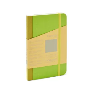 Cuaderno Fabriano Ecoqua Plus Fabric Lima Liso 9X14 90 G