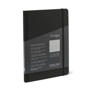 Cuaderno Fabriano Ecoqua Eq Plus Fabric Nero Blank A5 90 G