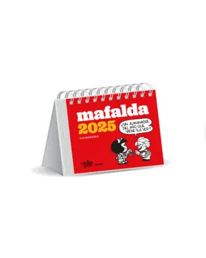 Calendario 2025 Mafalda. Escritorio Rojo