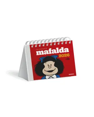 Mafalda 2026, Calendario Escritorio Rojo