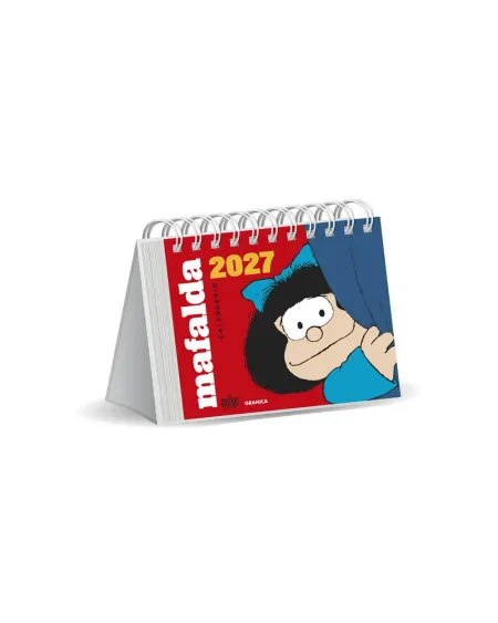 Mafalda 2027 Calendario de Escritorio Rojo sin Caja
