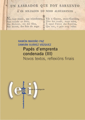 PAPES D'EMPRENTA CONDENANA (III). NOVOS TEXTOS, RE