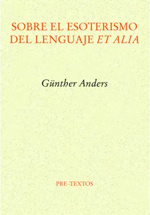 Sobre el Esoterismo del Lenguaje Et Alia