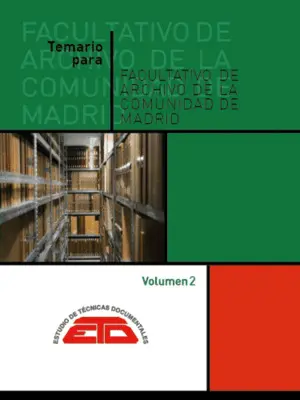 Temario para Facultativo de Archivo de la Comunidad de Madrid
