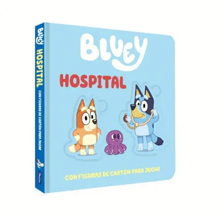 Bluey. Libro Juguete - Hospital. Libro de Cartón con Figuras Extraíbles para Jug