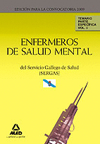 ENFERMEROS DE SALUD MENTAL DEL SERVICIO GALLEGO DE SALUD (SERGAS). TEMARIO PARTE