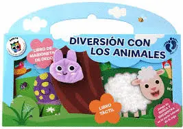 Diversión con los Animales (Caja:1 Libro Títere+1 Libro Táctil)