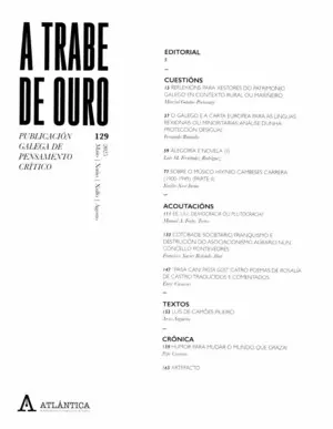 A Trabe de Ouro 129 Maio Xuño Xullo Agosto 2025