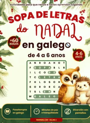 SOPA DE LETRAS DO NADAL EN GALEGO DE 4 A 6 ANOS