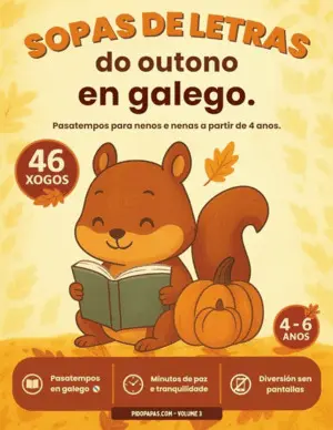 Sopas de Letras Do Outono en Galego- 4-6 Anos