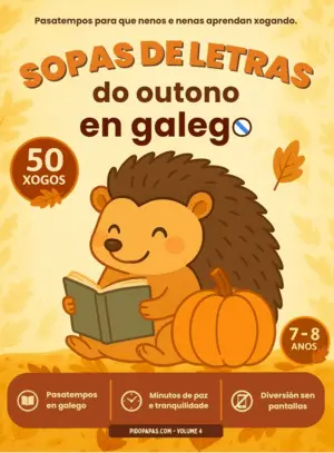 Sopas de Letras Do Outono en Galego de 7 a 8 Anos