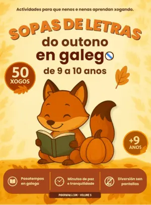 Sopas de Letras Do Outono en Galego de 9 a 10 Anos